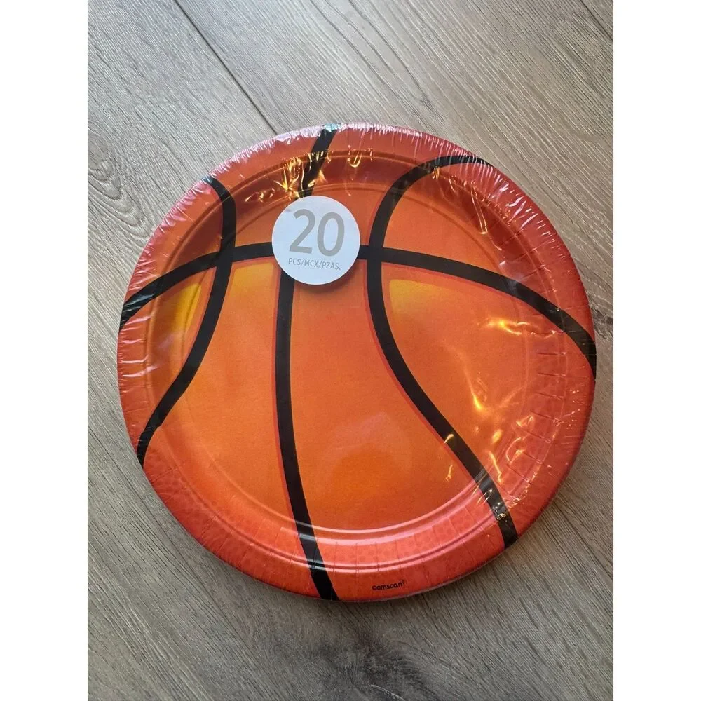 Basketball Birthday Party Supplies Lot 116pc Plates Cups Napkins Cupcake Picks